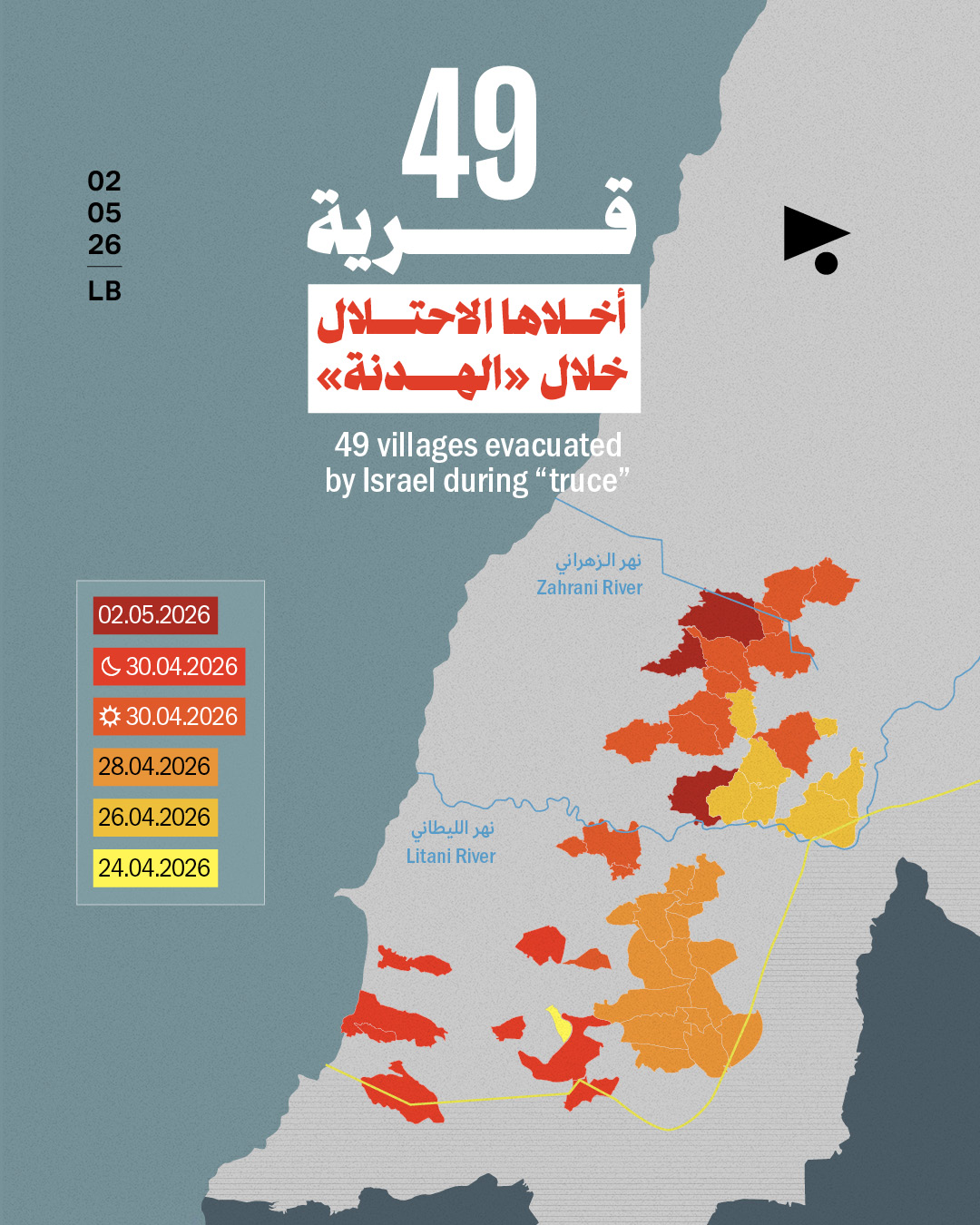 49 قرية أخلاها الاحتلال خلال «الهدنة»