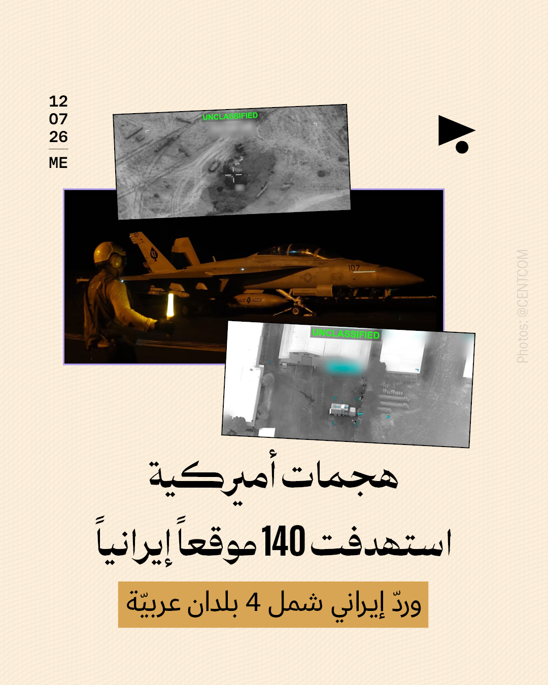 هجمات أميركية استهدفت 140 موقعاً إيرانياً وردّ إيراني شمل 4 بلدان عربيّة