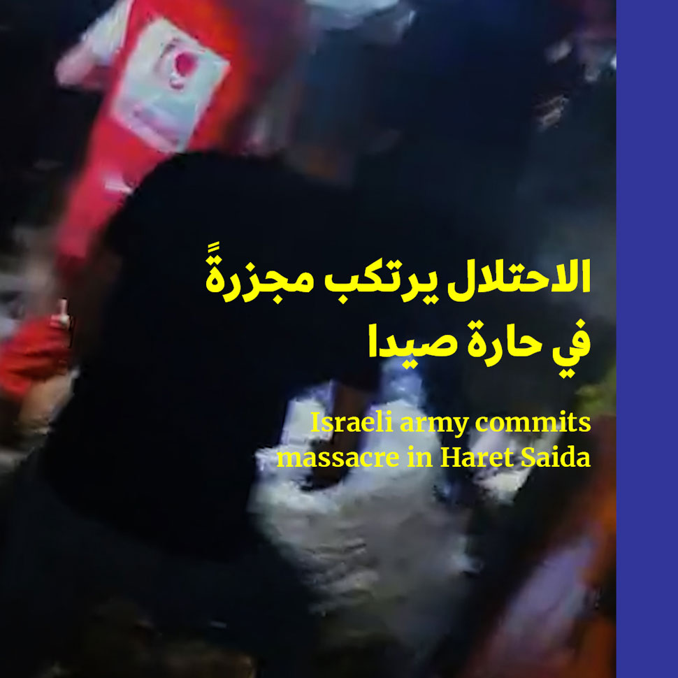 الاحتلال يرتكب مجزرةً في حارة صيدا