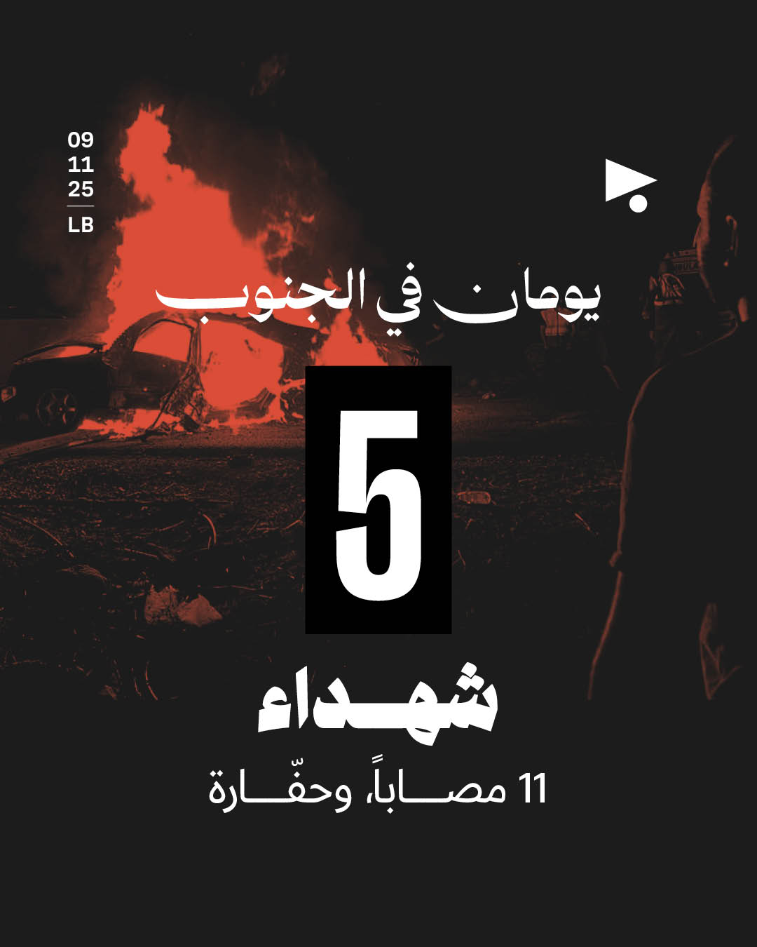 يومان في الجنوب: 5 شهداء، 11 مصاباً، وحفّارة