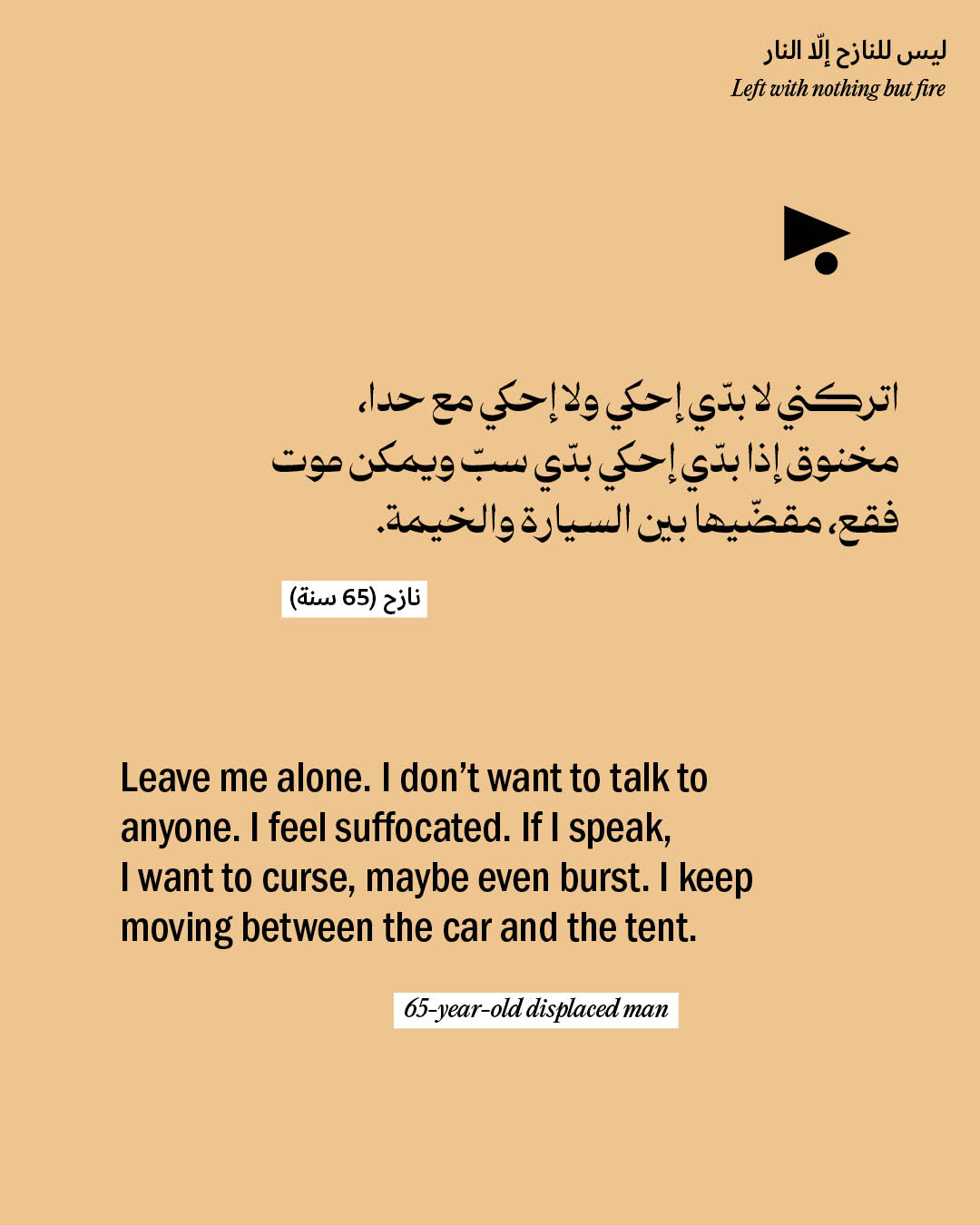 <strong>ليس للنازح إلّا النار</strong>