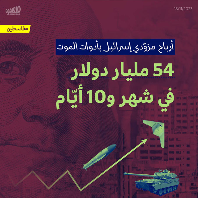 أرباح مزوّدي إسرائيل بأدوات الموت