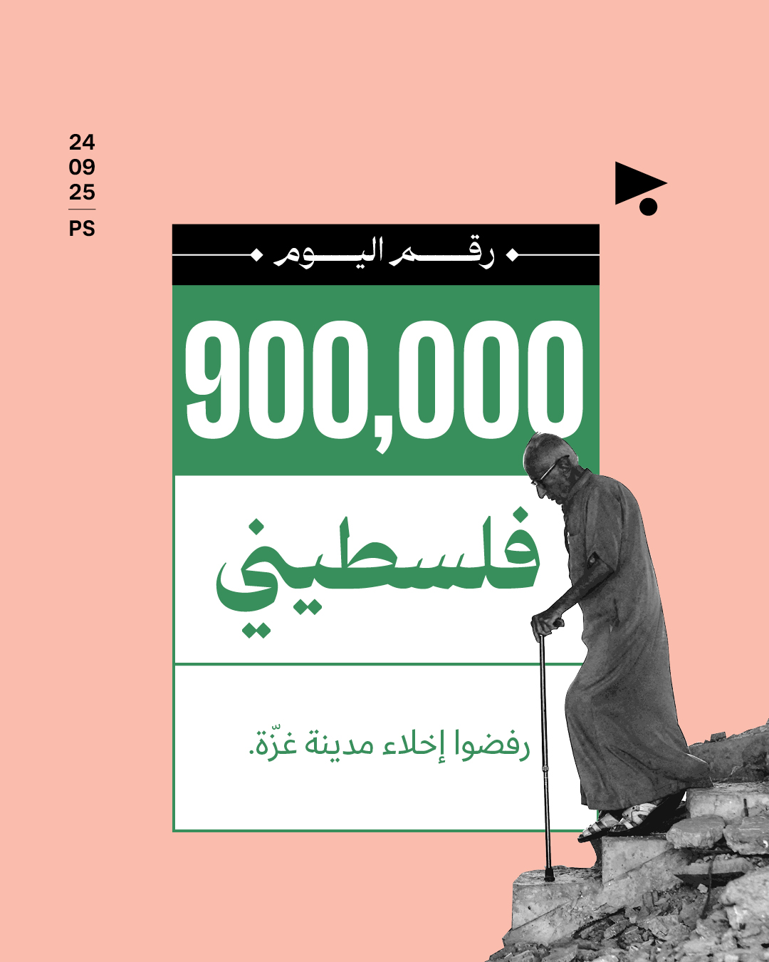 900,000 فلسطيني رفضوا إخلاء مدينة غزّة.