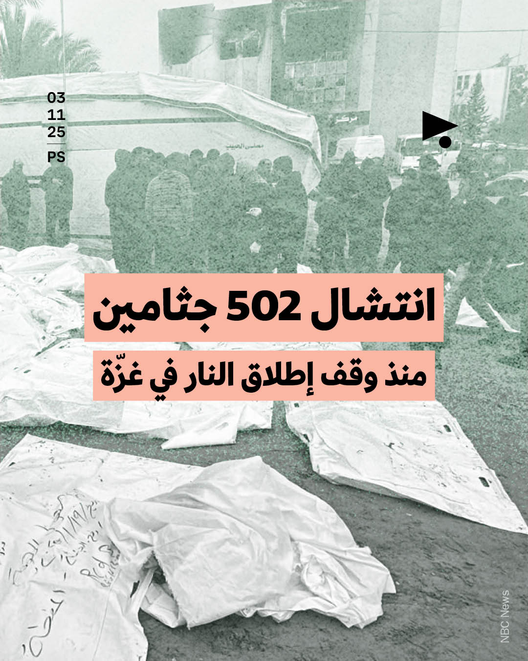 انتشال 502 جثامين منذ وقف إطلاق النار في غزّة