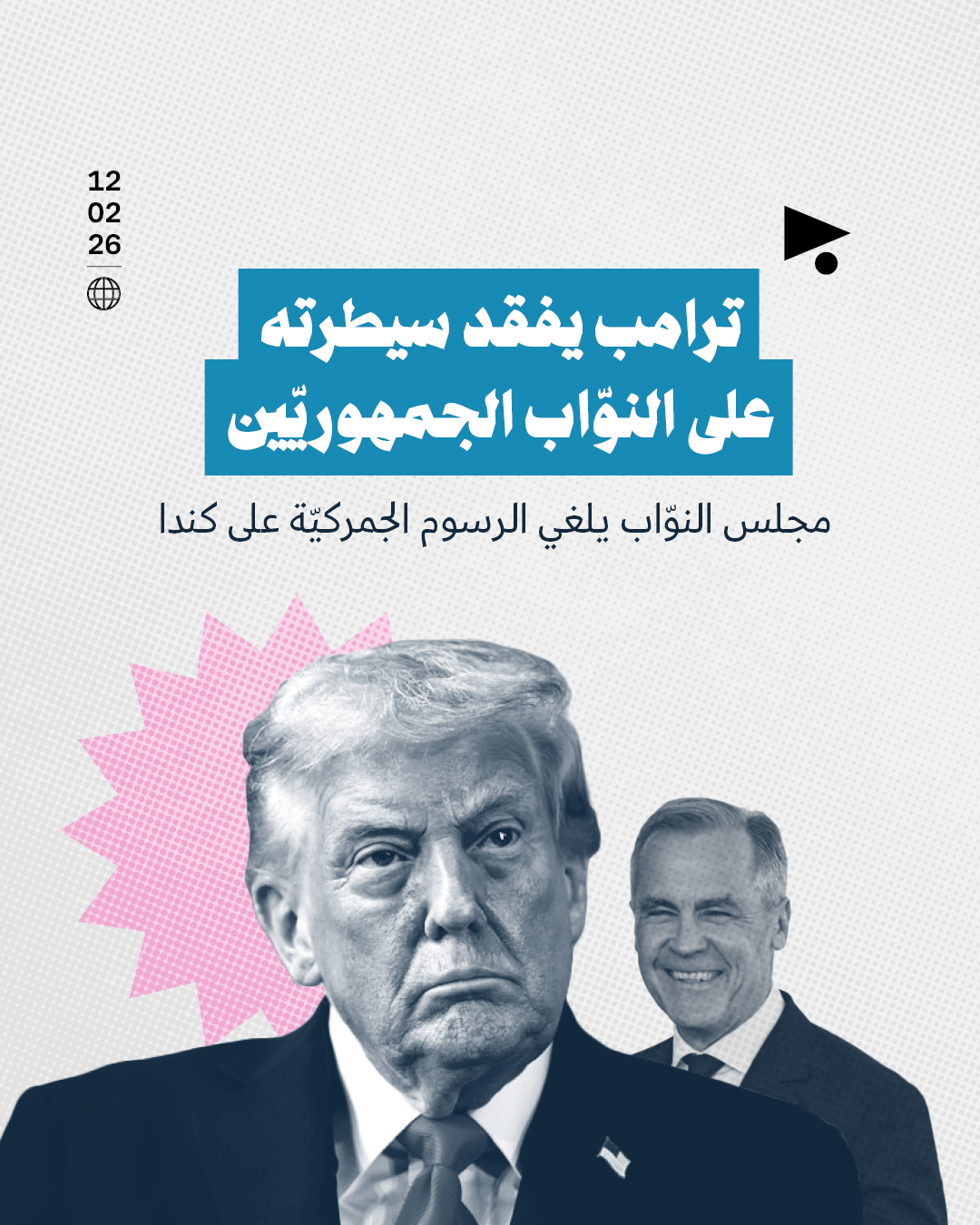 ترامب يفقد سيطرته على النوّاب الجمهوريّين مجلس النوّاب يلغي الرسوم الجمركيّة على كندا