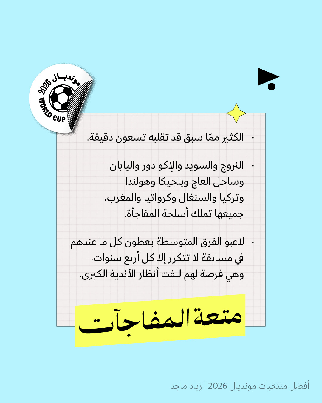 <strong>أفضل منتخبات مونديال 2026</strong>