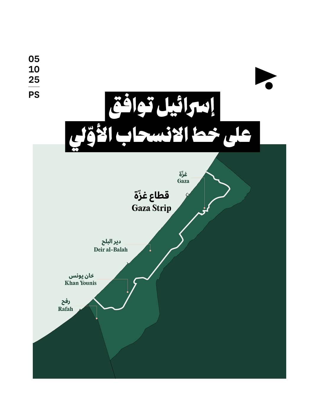 إسرائيل توافق على خط الانسحاب الأوّلي