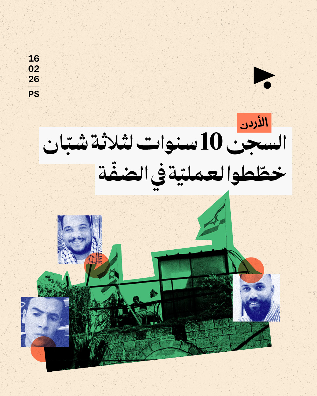 الأردن: السجن 10 سنوات لثلاثة شبّان خطّطوا لعمليّة في الضفّة