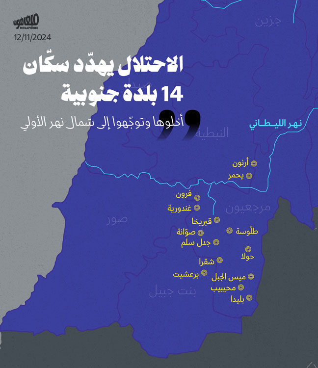 الاحتلال يهدّد سكّان 14 بلدة جنوبيّة 