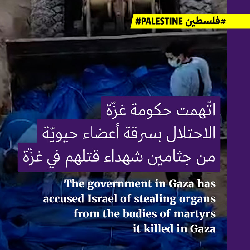 الاحتلال مُتّهم بسرقة أعضاء الشهداء مجدداً