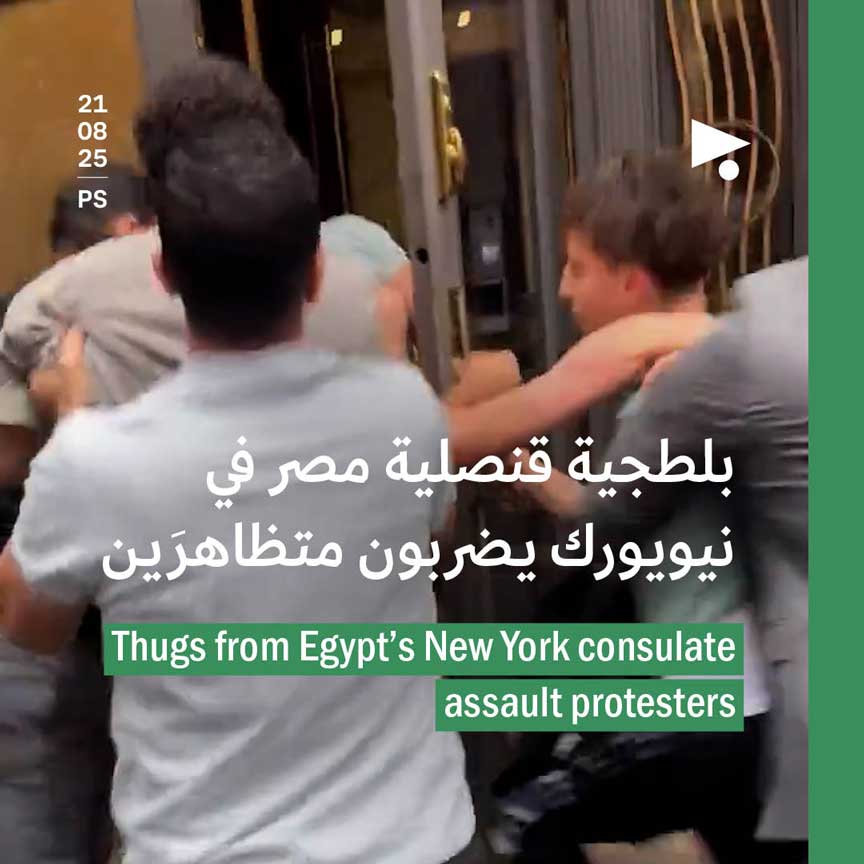 بلطجية قنصلية مصر في نيويورك يضربون متظاهرَين