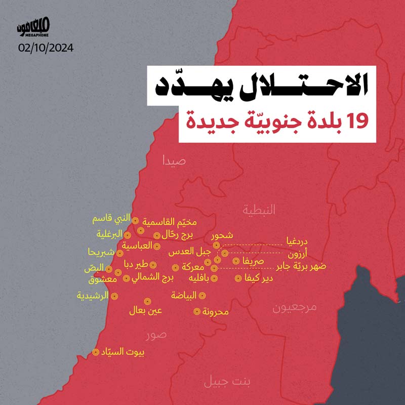 الاحتلال يهدّد 19 بلدة جنوبيّة جديدة