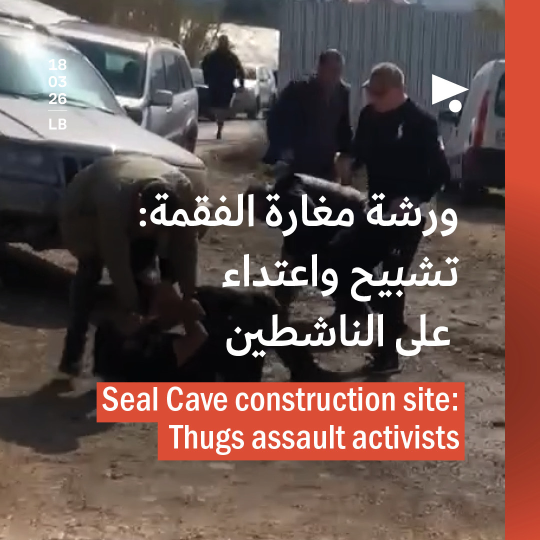 ورشة مغارة الفقمة: تشبيح واعتداء على الناشطين