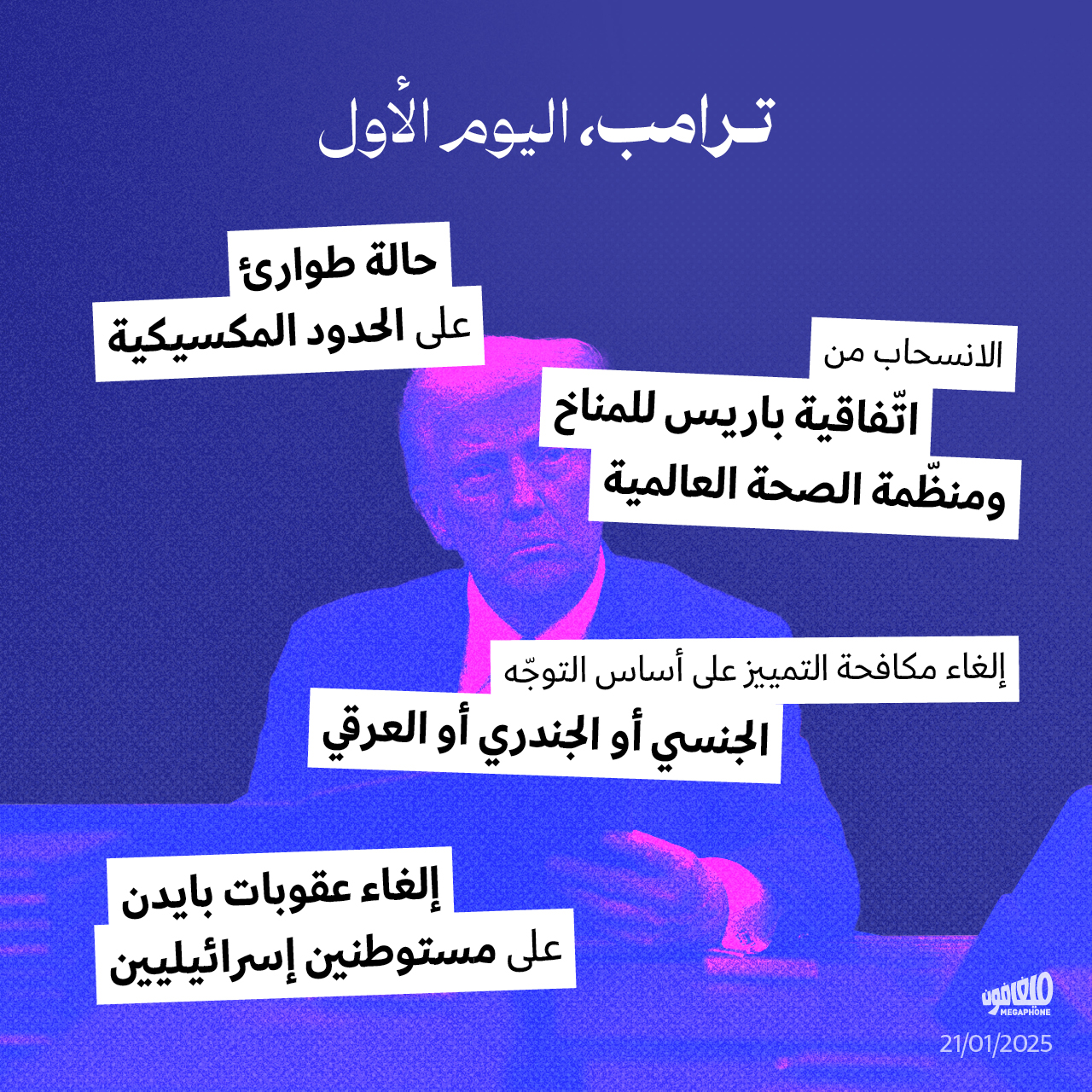 ترامب، اليوم الأول