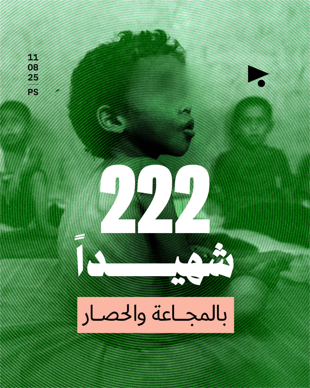 222 شهيداً بالمجاعة والحصار 