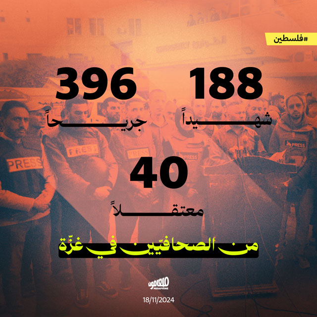 188 شهيداً من الصحافيّين في غزّة