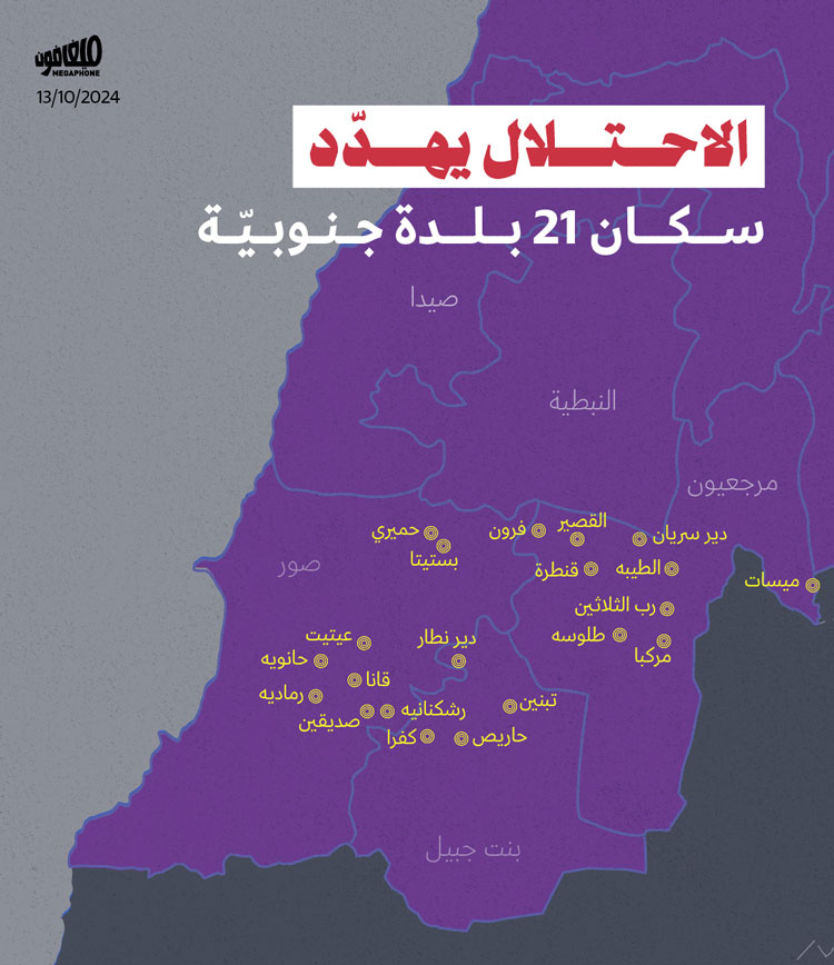 الاحتلال يهدّد سكان 21 بلدة جنوبيّة