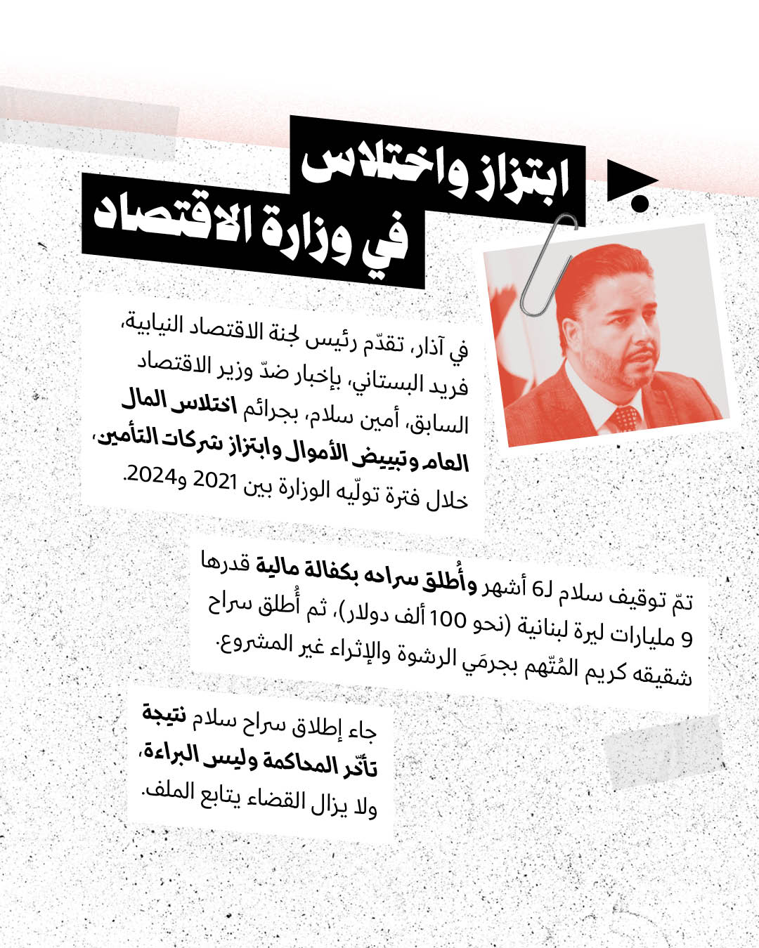 <strong>6 قضايا عالقة عند القضاء</strong>