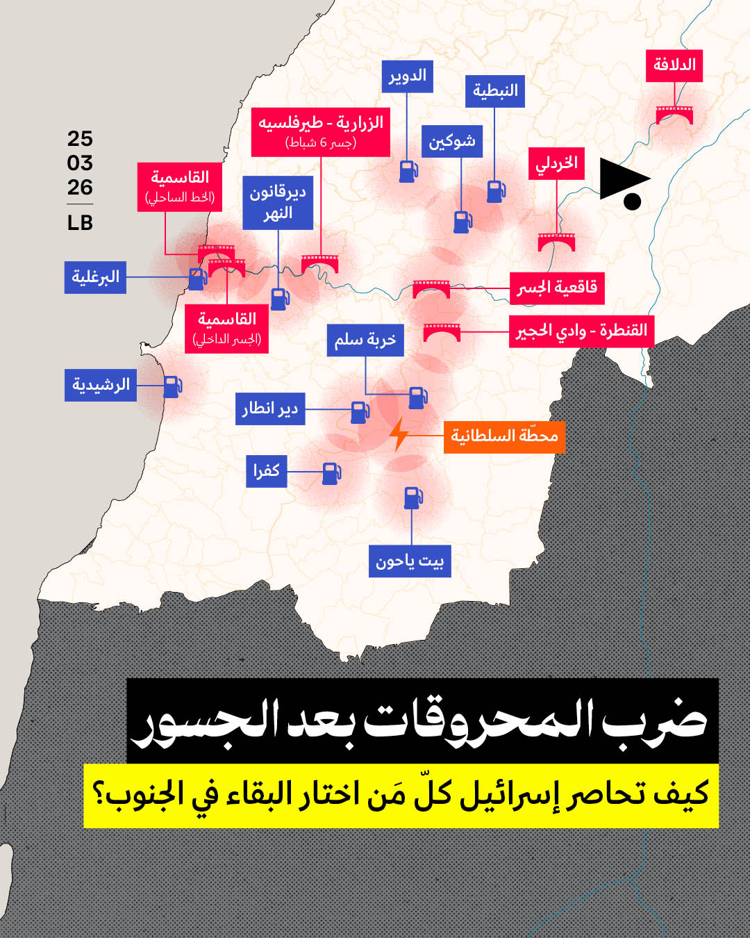 ضرب المحروقات بعد الجسور: كيف تحاصر إسرائيل كلّ مَن اختار البقاء في الجنوب؟