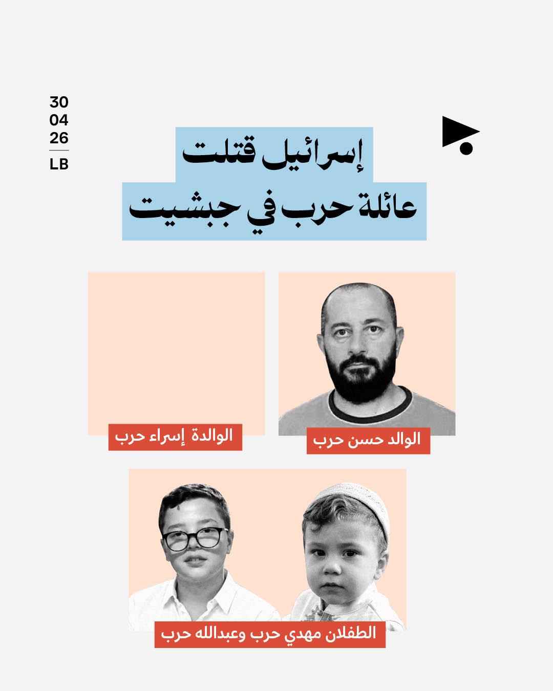 إسرائيل قتلت عائلة حرب في جبشيت