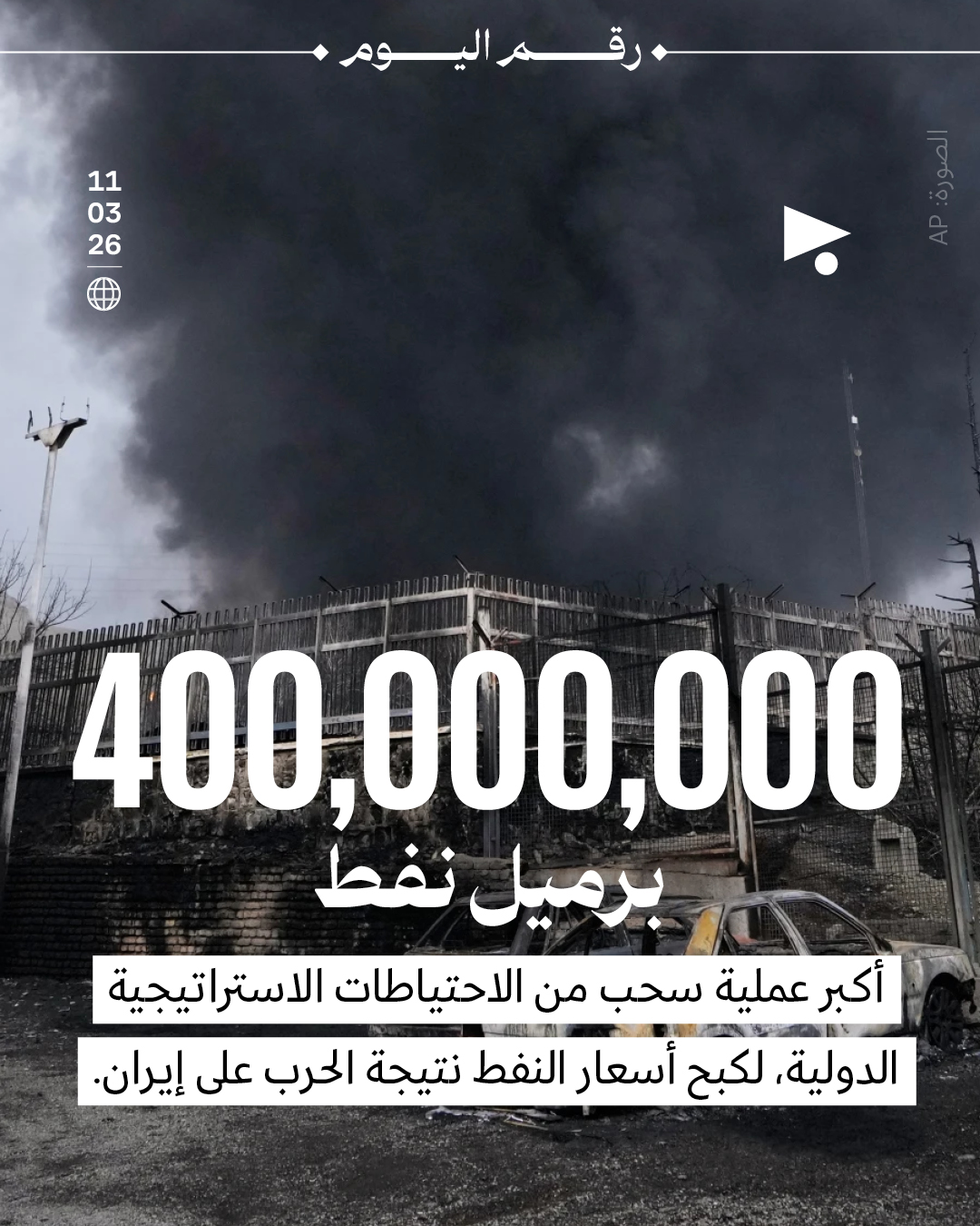 400,000,000 برميل نفط