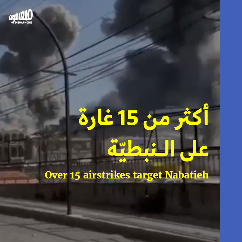 أكثر من 15 غارة على النبطيّة