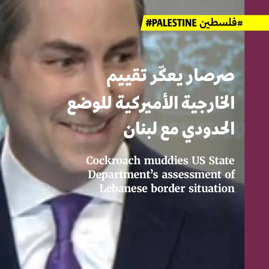 صرصار يعكّر تقييم الخارجية الأميركية للوضع الحدودي مع لبنان