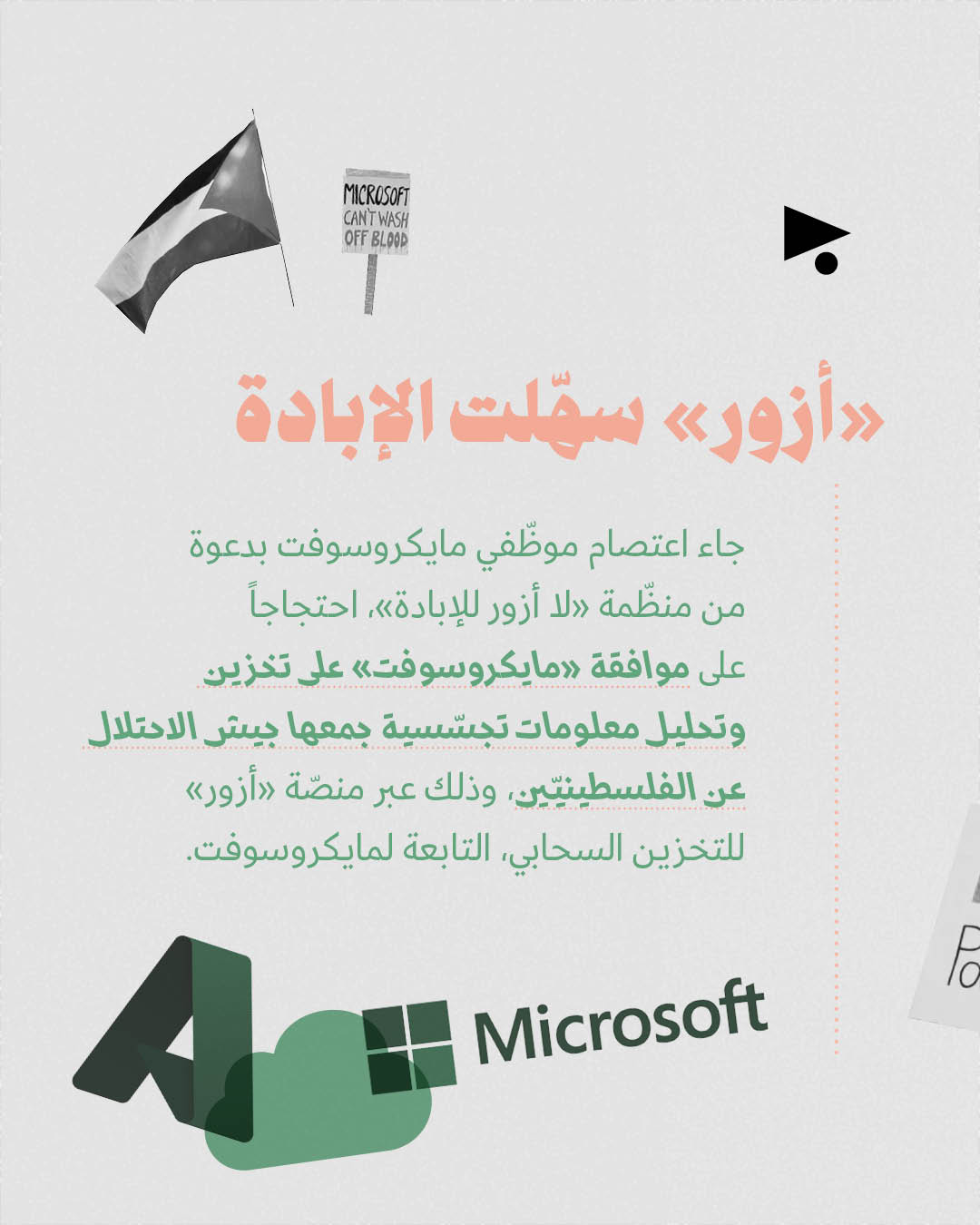 <strong>موظّفو مايكروسوفت يعتصمون رفضاً للشراكة مع الاحتلال</strong>