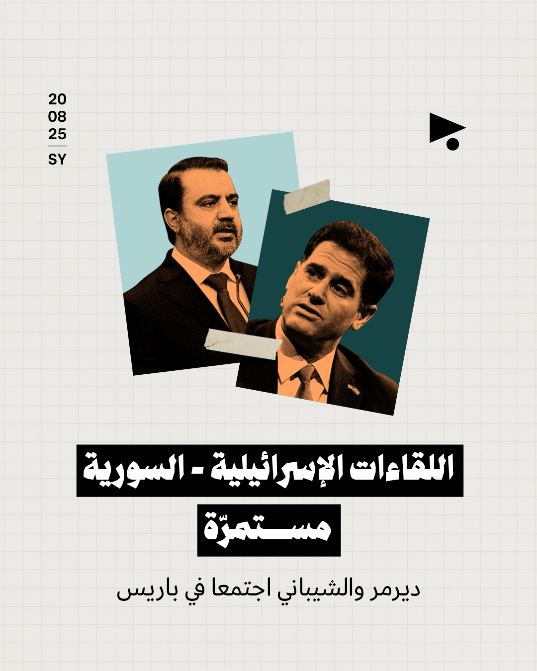 اللقاءات الإسرائيلية - السورية مستمرّة: ديرمر والشيباني اجتمعا في باريس