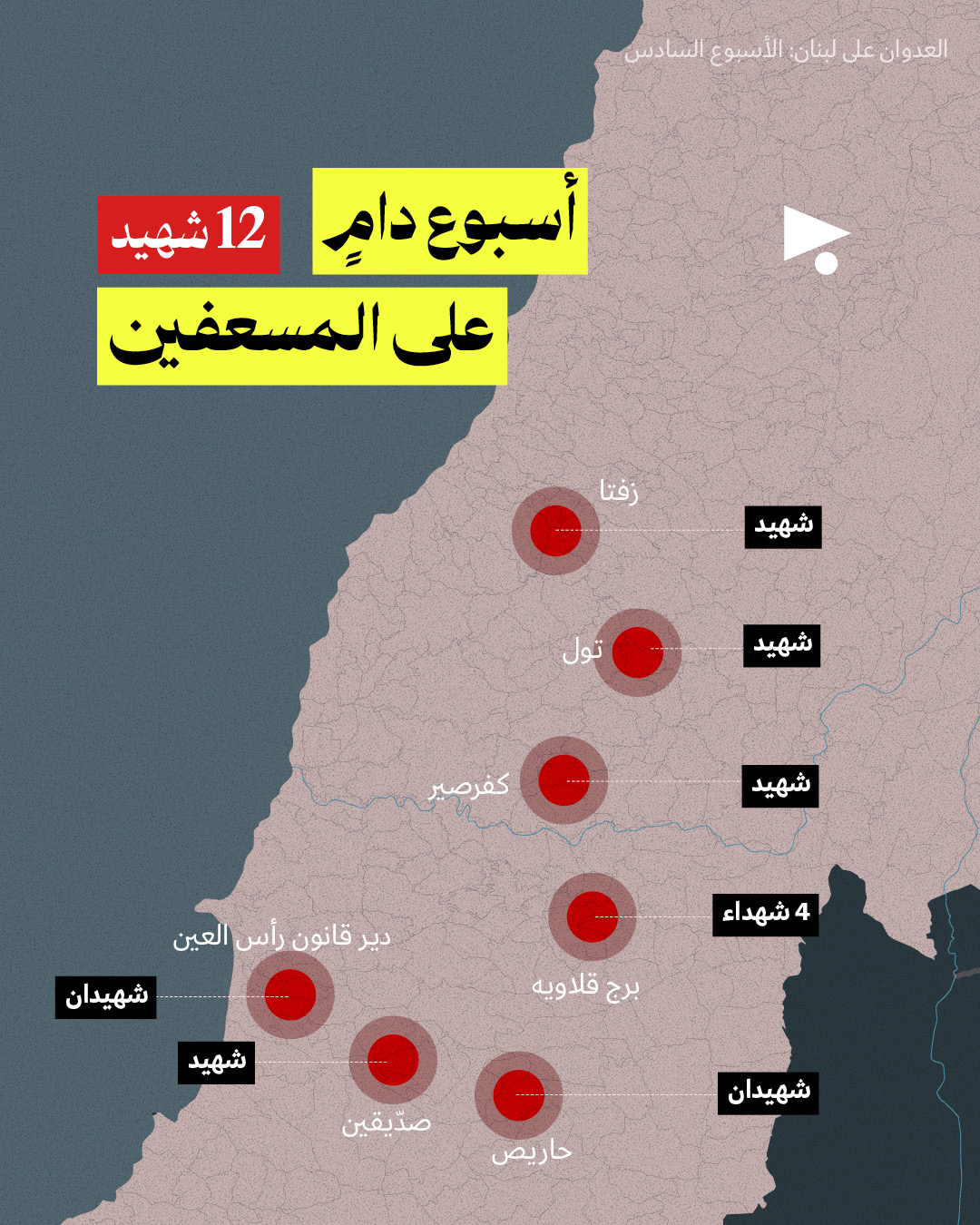 <strong>العدوان على لبنان: الأسبوع السادس 6 - 12 نيسان</strong>