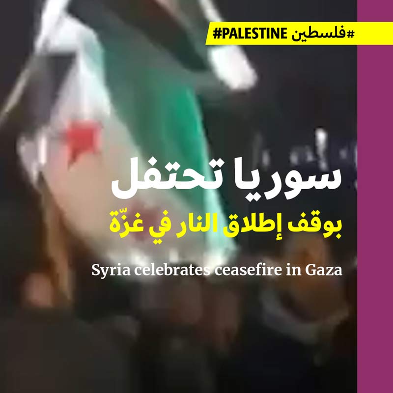سوريا تحتفل بوقف إطلاق النار في غزّة