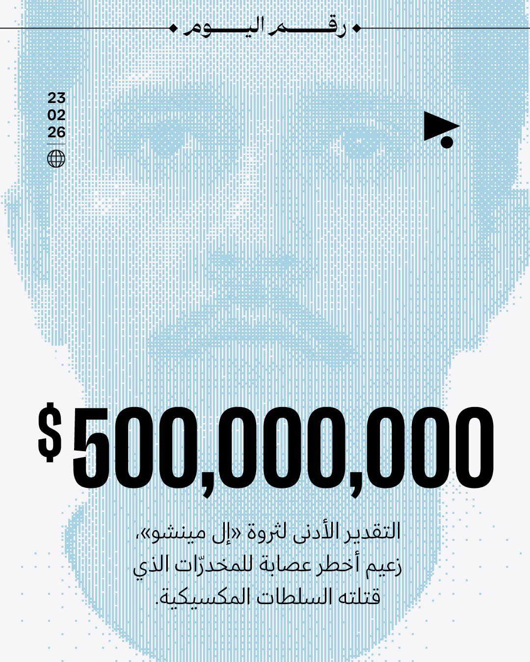 500,000,000$  التقدير الأدنى لثروة «إل مينشو»، زعيم أخطر عصابة للمخدرّات الذي قتلته السلطات المكسيكية