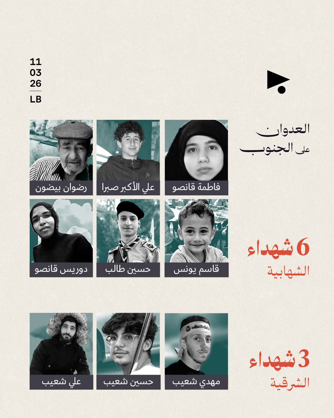 العدوان على الجنوب: 6 شهداء في الشهابية و3 في الشرقية